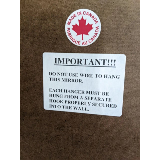 Vintage Canadian Antiqued Venetian Style Wall Hall Vanity Mirror For Sale - Image 12 of 12