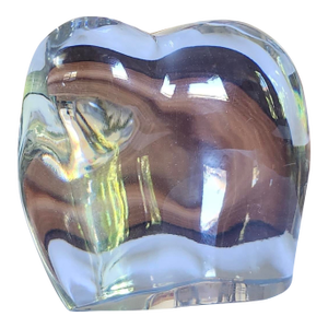 Early 21st Century Baccarat Abstract Elephant Chrystal Sculpture Paper Weight