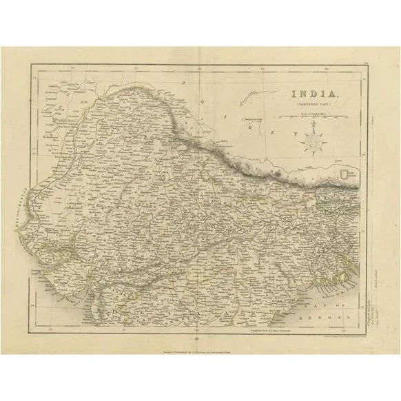 Antique Map of Northern India For Sale - Image 6 of 6