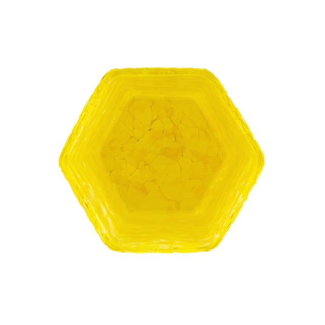 Stories of Italy Macchia su Macchia Hex Tumblers - Ivory & Yellow, Set of 6 For Sale - Image 4 of 6