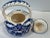 Traditional Vintage Blue and White Ceramic Tea Pot Signed For Sale - Image 3 of 5