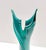 Vintage Teal Encased and Hand-Blown Murano Glass Flower Vase, Italy, 1960s For Sale - Image 7 of 12