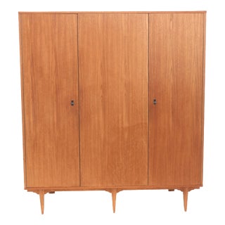 Vintage Belgian 3-Door Wardrobe, 1960s For Sale