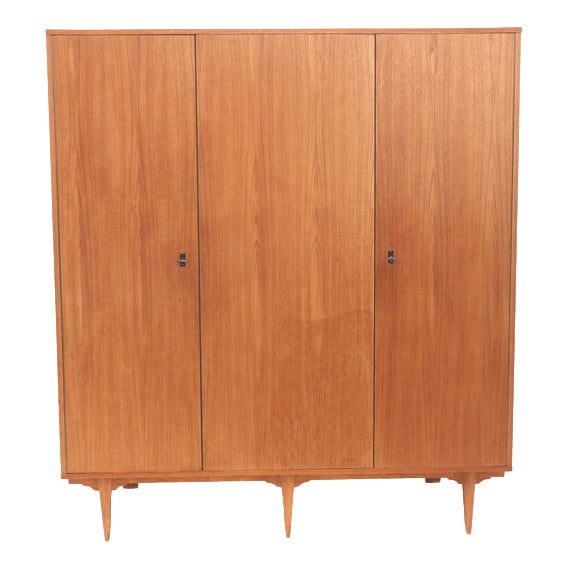 Vintage Belgian 3-Door Wardrobe, 1960s For Sale