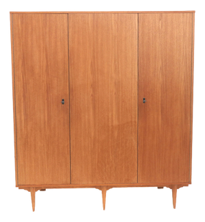 Vintage Belgian 3-Door Wardrobe, 1960s