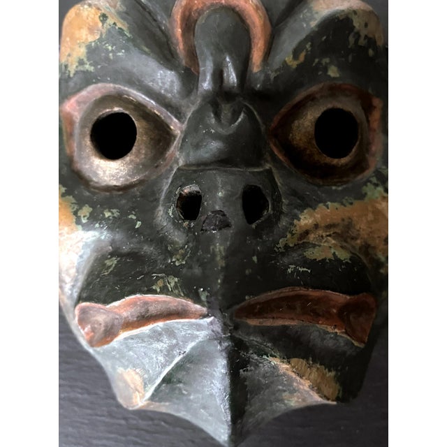 19th Century Japanese Wood Bugaku Mask of Korobase Edo Period For Sale - Image 5 of 18