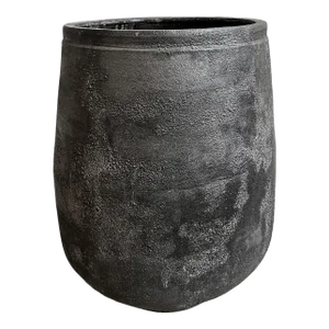 Tumbler Black Earth Ware Vintage Pot Planter