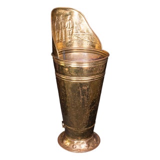Antique Decorative Stick Stand, Dutch, Brass, Country House, Umbrella, Victorian For Sale