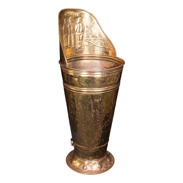 Antique Decorative Stick Stand, Dutch, Brass, Country House, Umbrella, Victorian For Sale
