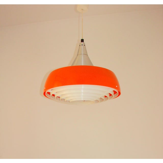 Vintage Pendant Light in Aluminum, 1970s For Sale - Image 4 of 10