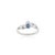 Metal Dainty 0.75 Carat London Blue Topaz & Diamond Ring With 925 Sterling Silver Gift for Women - Size 8 For Sale - Image 7 of 11