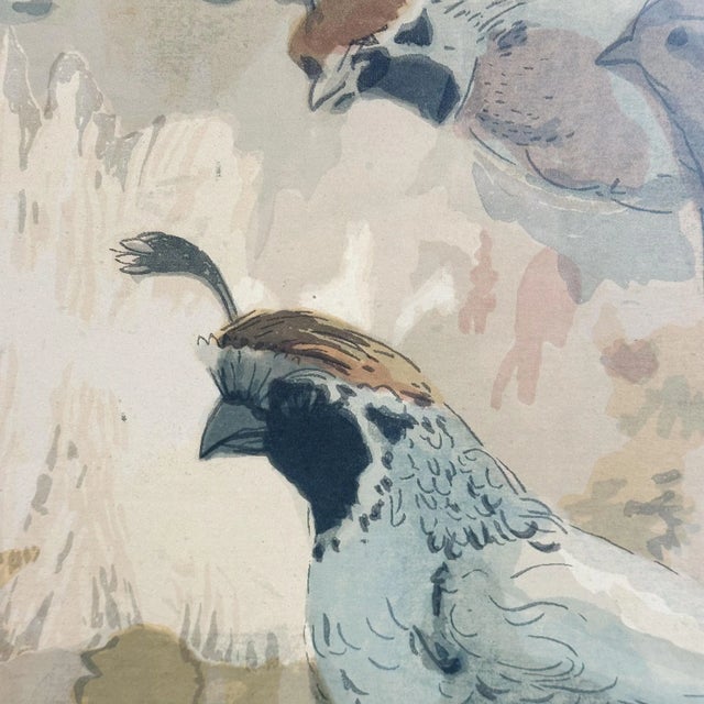 Late 20th Century Vintage Original Lithograph Depicting Quails by Eileen Monaghan Whitaker 42/150 For Sale - Image 5 of 8