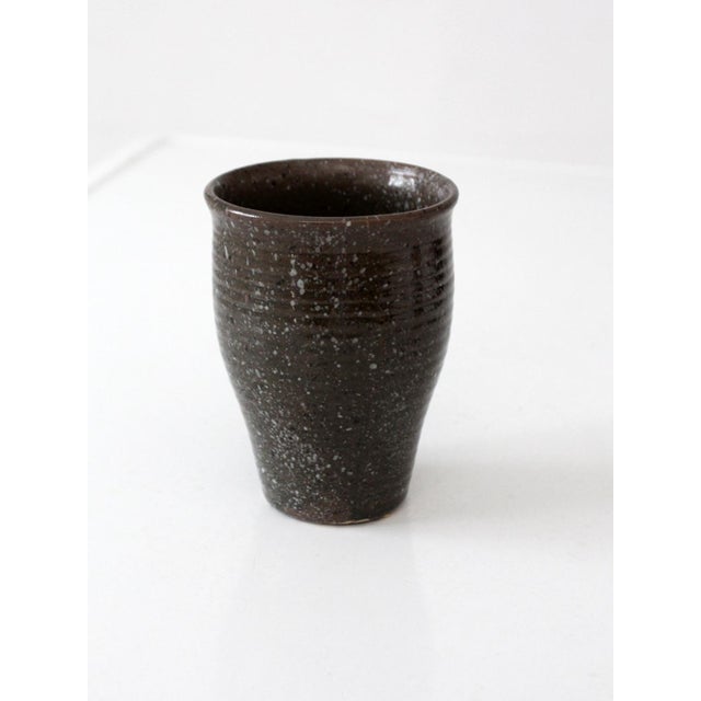 Late 20th Century Vintage Handmade Studio Pottery Vase For Sale - Image 5 of 9