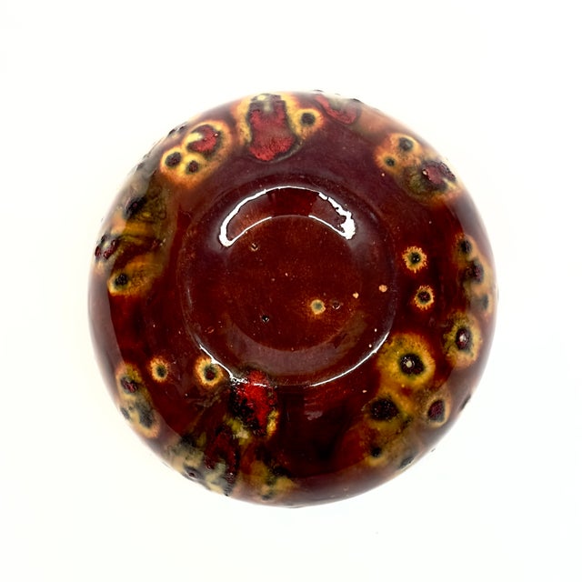 Brown Rich Earth Tones Ceramic Splatterware Planter Curation - Group of 2 For Sale - Image 8 of 8