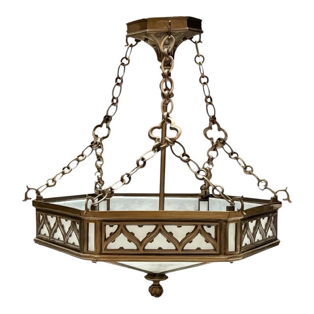 Early 2000s Gothic Style Custom Suspended Ceiling Light / Chandelier For Sale