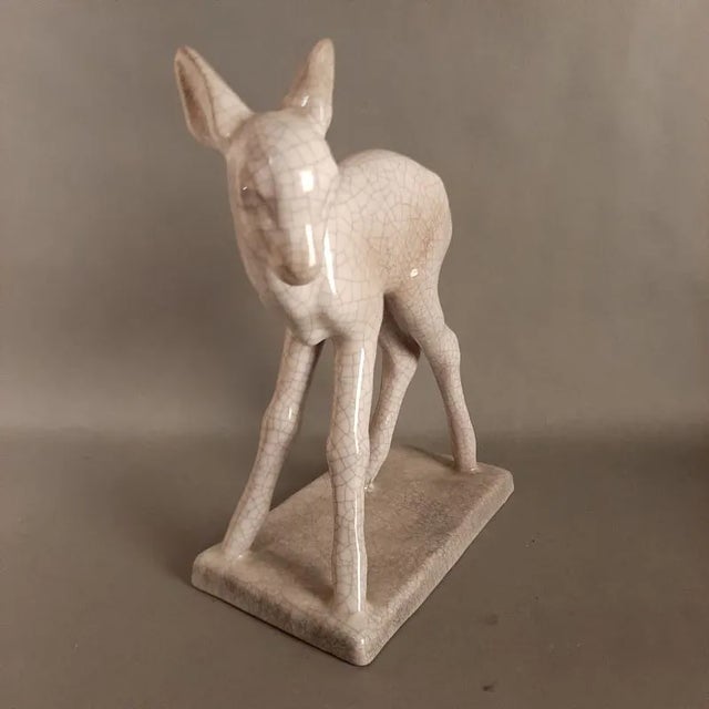 Ceramic Deer by Else Bach for Karlsruher Majolika, 1950s For Sale - Image 6 of 8