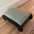 Neoclassical Style High Gloss Black Low Scroll Stool With Fortuny Cotton Fabric For Sale In Providence - Image 6 of 7