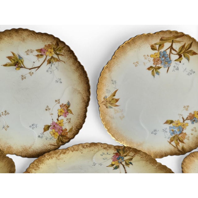 Antique Porcelain Plates from Martial Redon Factory, 1890s, Set of 8 For Sale - Image 3 of 11