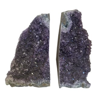 Late 20th Century Amethyst Bookends - a Pair For Sale