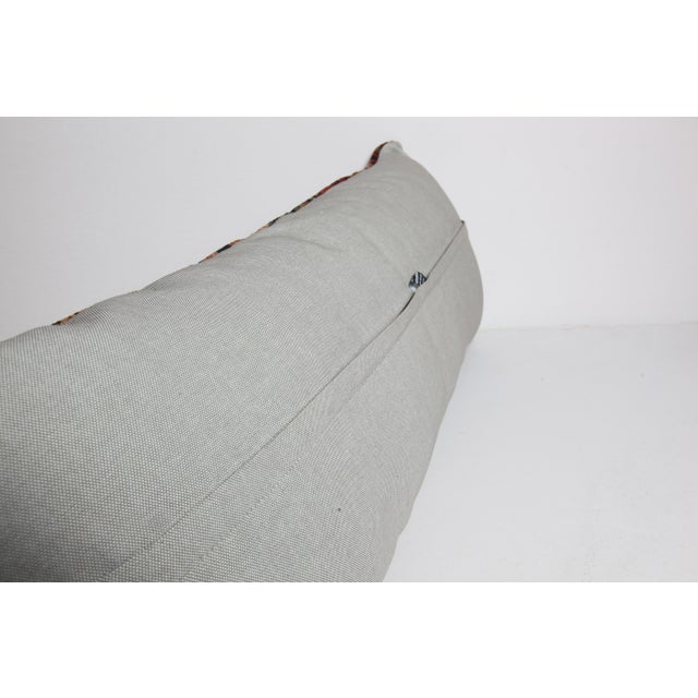 Handwoven Tribal Navy Blue Throw Rug Pillow Cover -16'' X 40'' For Sale - Image 10 of 10