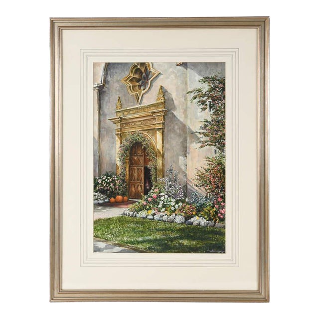Late 20th Century Framed Print of William Mangum's "Carmel Mission" For Sale
