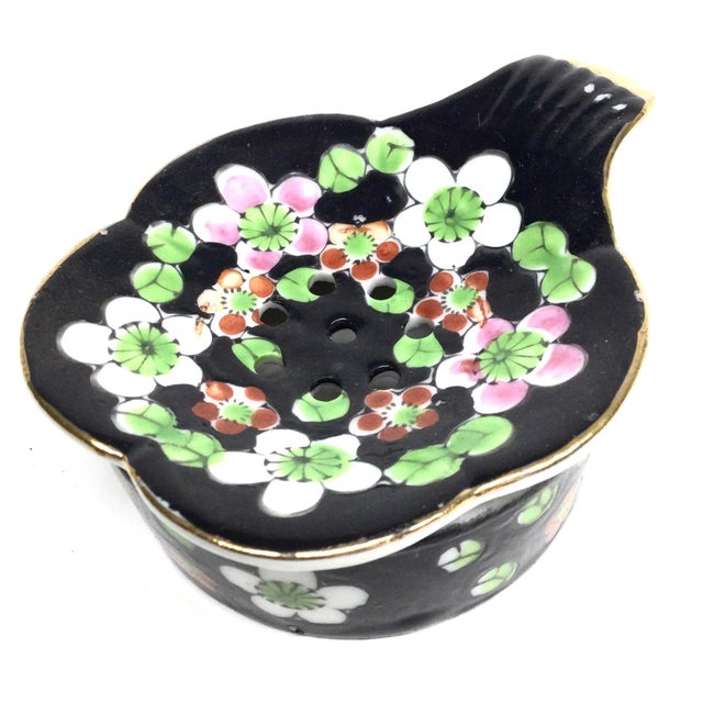 Antique Porcelain Teabag Holder Cup Drain For Sale - Image 9 of 9