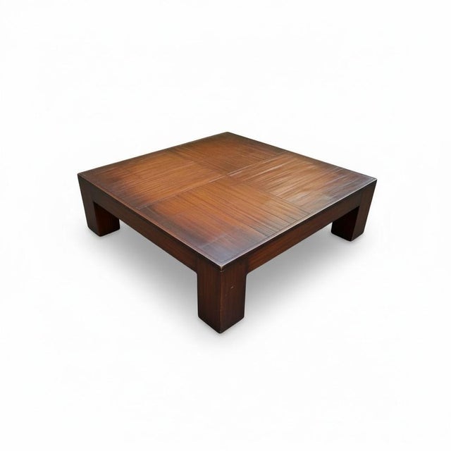 Late 20th Century Late 20th Century Organic Modern Karl Springer Style Split Bamboo Coffee Table For Sale - Image 5 of 5