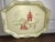 Red Casafina Chinoiserie Asian Motif Toleware Metal Tray For Sale - Image 8 of 8