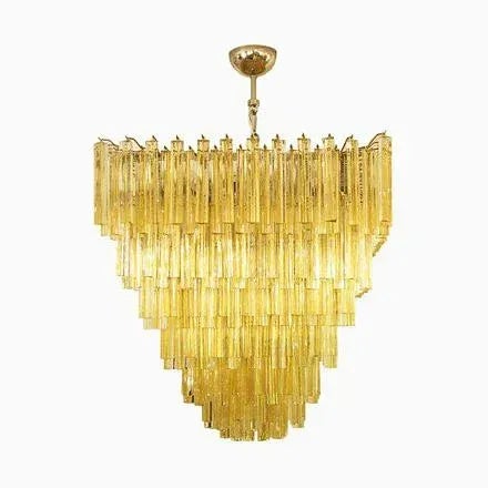 Amber Triedri Ceiling Lamp from Venini, 1960s For Sale - Image 5 of 6
