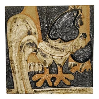 Vintage Ceramic Wall Relief by Noomi Backhausen for Søholm, 1970s For Sale