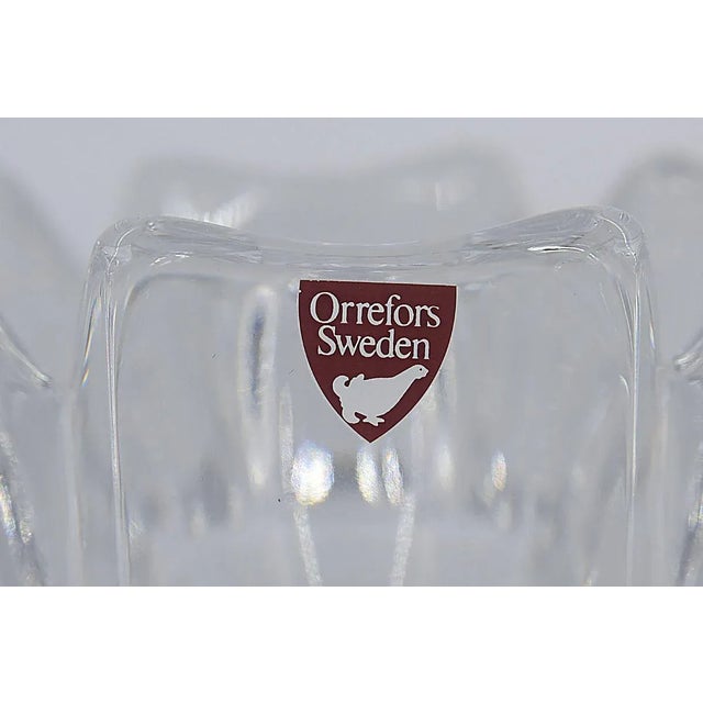 1970s Vintage Scandinavian Crystal Corona Bowl by Lars Hellsten for Orrefors, 1970s For Sale - Image 5 of 7