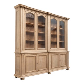 19th Century Oak Glass-Fronted Bookcase, 1890 For Sale