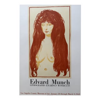 Edvard Munch, Nude, Etchings, Woodcuts, Lacma, 1969, Print For Sale