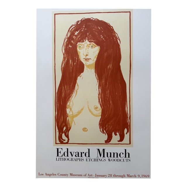 Edvard Munch, Nude, Etchings, Woodcuts, Lacma, 1969, Print For Sale