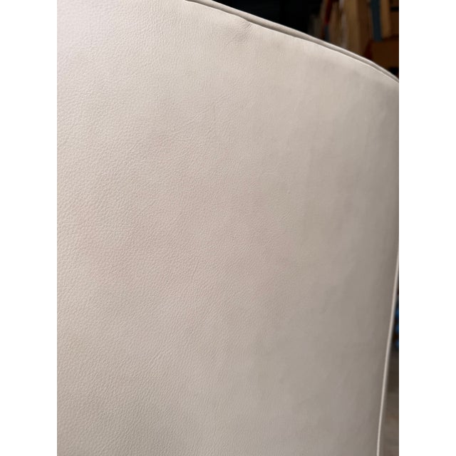 Beige Global Views Beige Leather Lounge Chair For Sale - Image 8 of 9