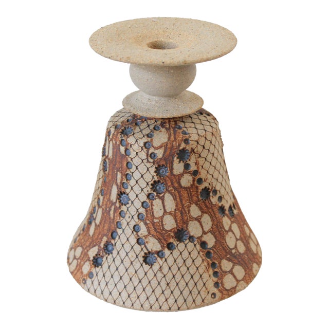 Don McWhorter Studio Pottery Vessel or Vase Featuring Snakeskin Pattern For Sale