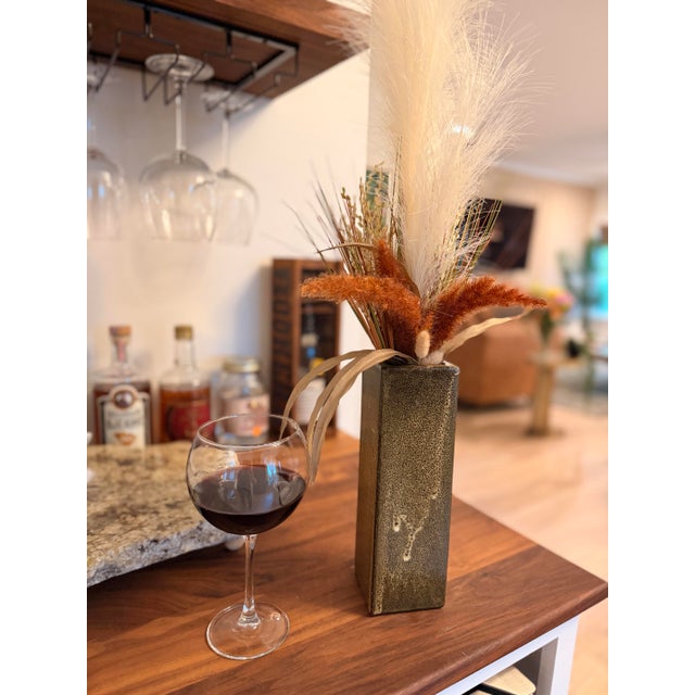 Ceramic Architectural Ceramic Vase With Organic Reactive Glaze in Earth Tones For Sale - Image 7 of 7