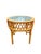 Boho Chic Vintage Bamboo Round Glass Top Table End Side or Accent Table For Sale - Image 3 of 5