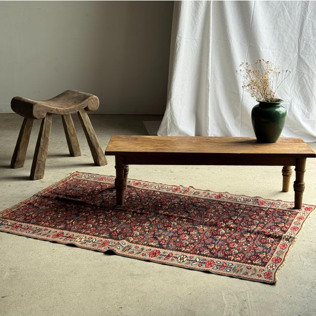1980s Antique Indonesian Teak Four-Legged Stool, 1980s For Sale - Image 5 of 18