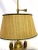 Antique Brass 3-Candle Lamp Converted to Electric With Adjustable Lampshade For Sale - Image 11 of 12