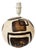 Mid-Century Portuguese Studio Pottery Op Art Spherical Table Lamp, 1970s For Sale