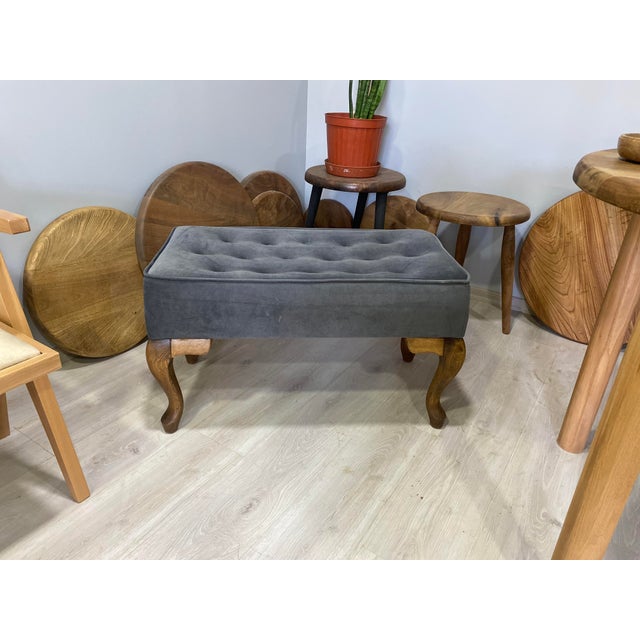 Beech Wood Ottoman/Bench For Sale - Image 4 of 8