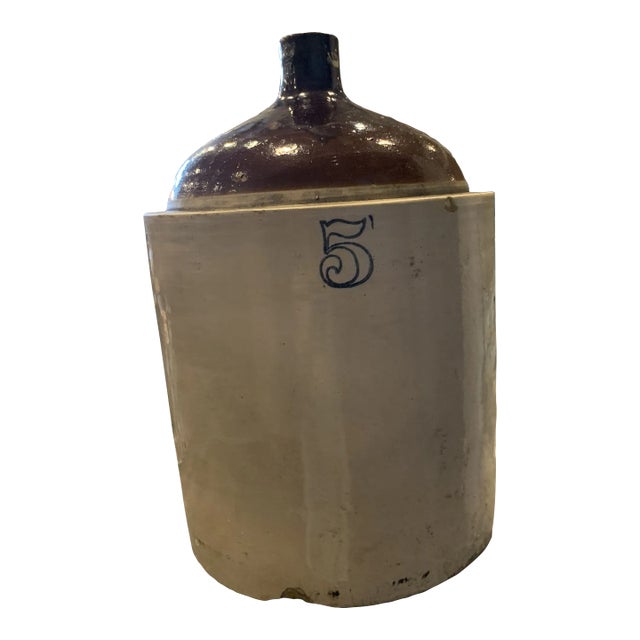 Mid 19th Century Antique Stoneware Jug For Sale