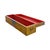 Asian Vintage Scholar Mustard Yellow Leather Rectangular Wood Trunk Box For Sale - Image 3 of 11