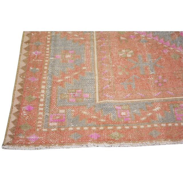 Vintage Turkish Anatolian Hand Knotted Wool Rug, 4'1''x8'6'' For Sale - Image 4 of 5