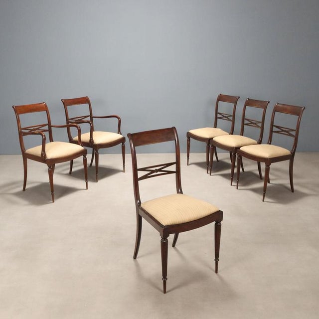 Chairs in Beech and Fabric, 1960s For Sale - Image 10 of 10