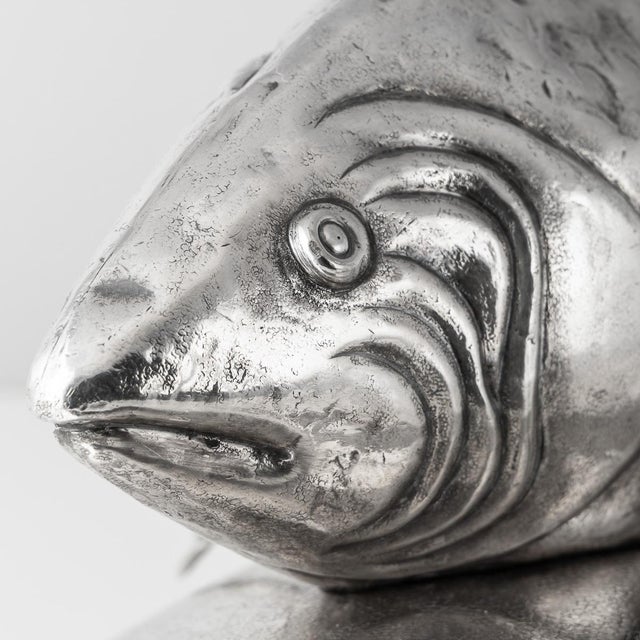 Gold Vintage Italian Silver Plated Serving Platter by Franco Lapini, 1970 For Sale - Image 8 of 16