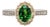 Tsavorite Ring W Natural Diamonds in Solid 14k Gold | Ov 7x5mm | Statement Ring, Size 6.75 For Sale