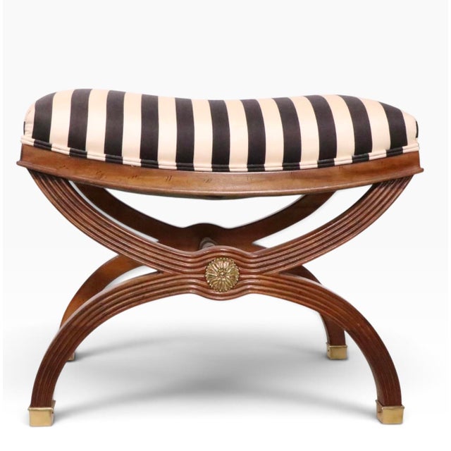 Pr. Regency Revival Bench Ottomans For Sale - Image 11 of 17