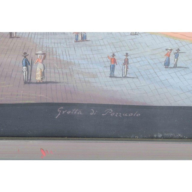 Italian Artist, Grotta di Pozzuolo, Gouache on Paper, 1900 For Sale - Image 4 of 6